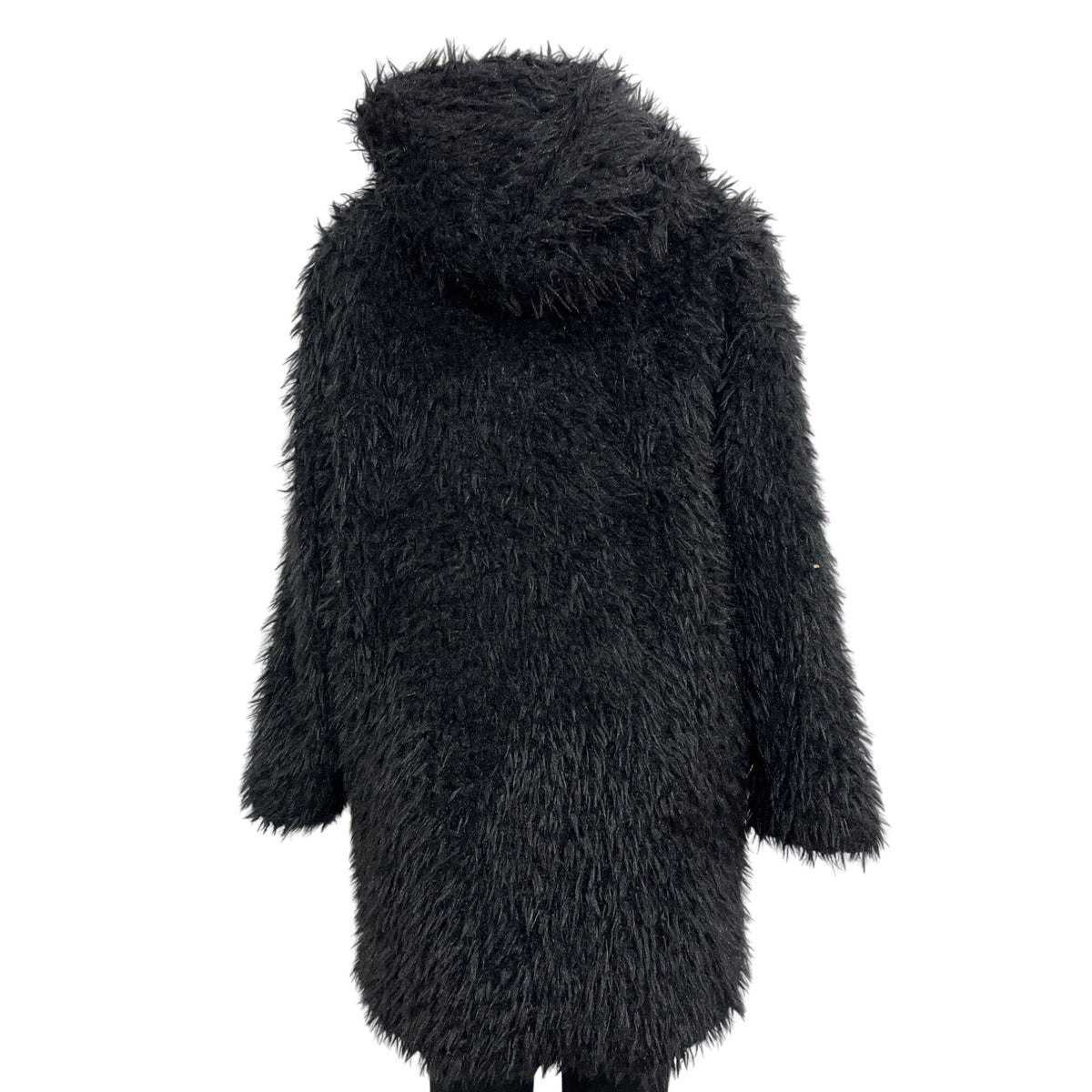 LOLA Women's Black Faux Fur Coat Size L