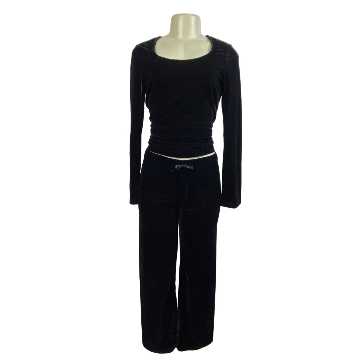 Pajamagram Long Sleeve Blouse with Black Pants Size S/M