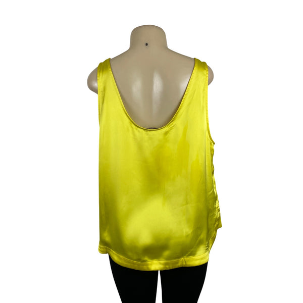 Loft Womens Yellow Scoop Neckline Sleeveless Pullover Blouse Sz XL - New