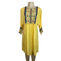 Sailor Women's Yellow Woven Long Kurti Dress Sz L - NWT