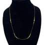 Vintage Women's Gold Tone Chain Necklace with Green Beads - 24in