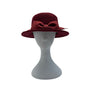 Vintage Don Anderson Womens Wool Burgundy Hat With Bow Detail - One Size