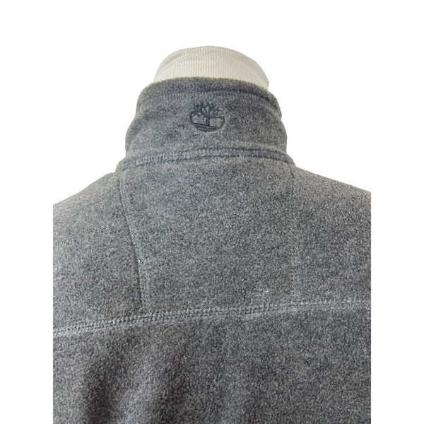 Timberland Men's Grey Mock Neck Pockets Full Zip Fleece Jacket Sz M NWT