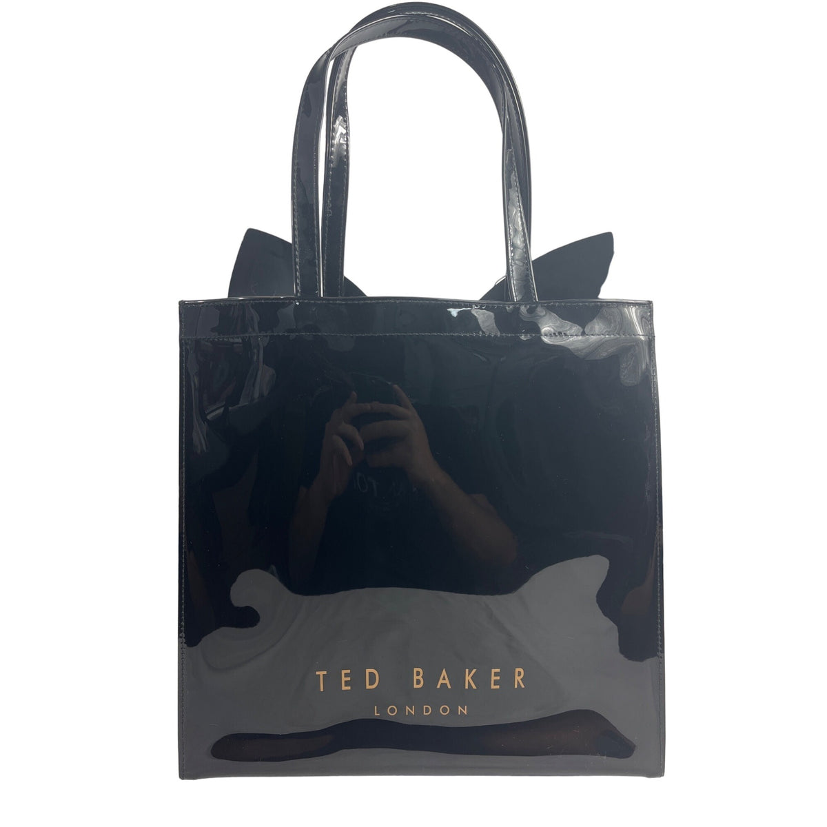 Ted Baker Women's Black Linear Cat Icon Shoulder Bag Sz L - NWT