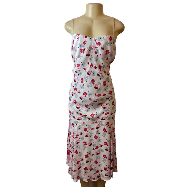 Ann Taylor Women's White Floral Narrow Strap Slip Dress Dress Sz 16 - NWT