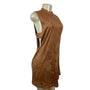 Women's Brown Sienna Faux Suede Scalloped neck Cut Out Dress Sz M NWT