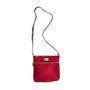 Michael Kors Women's Red Jet Set Flat Crossbody Bag With Gold Accents Sz M - NWT