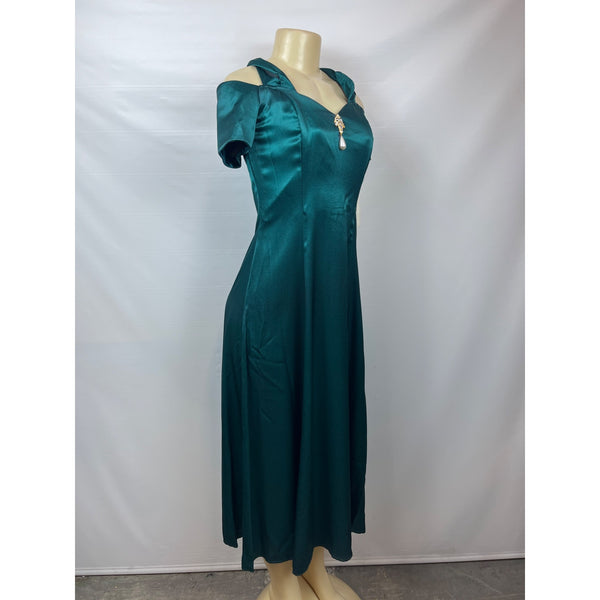 Scott Mclintock Women's Teal Evening Gown Maxi Dress Sz 8 - NWT