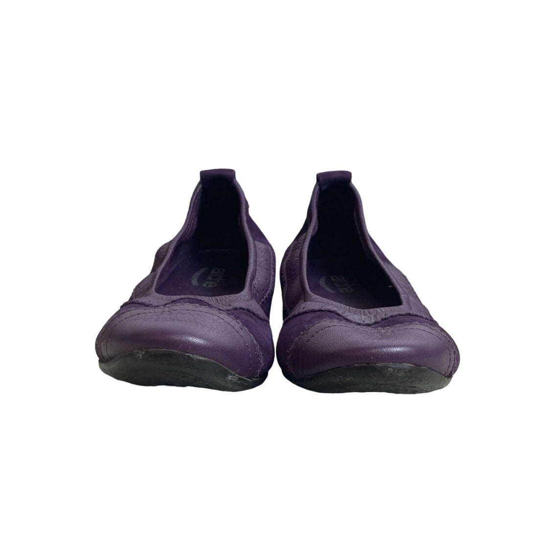 Arche Women's Purple Leather Almond Cape Toe Flats Sz 39 (US 9)