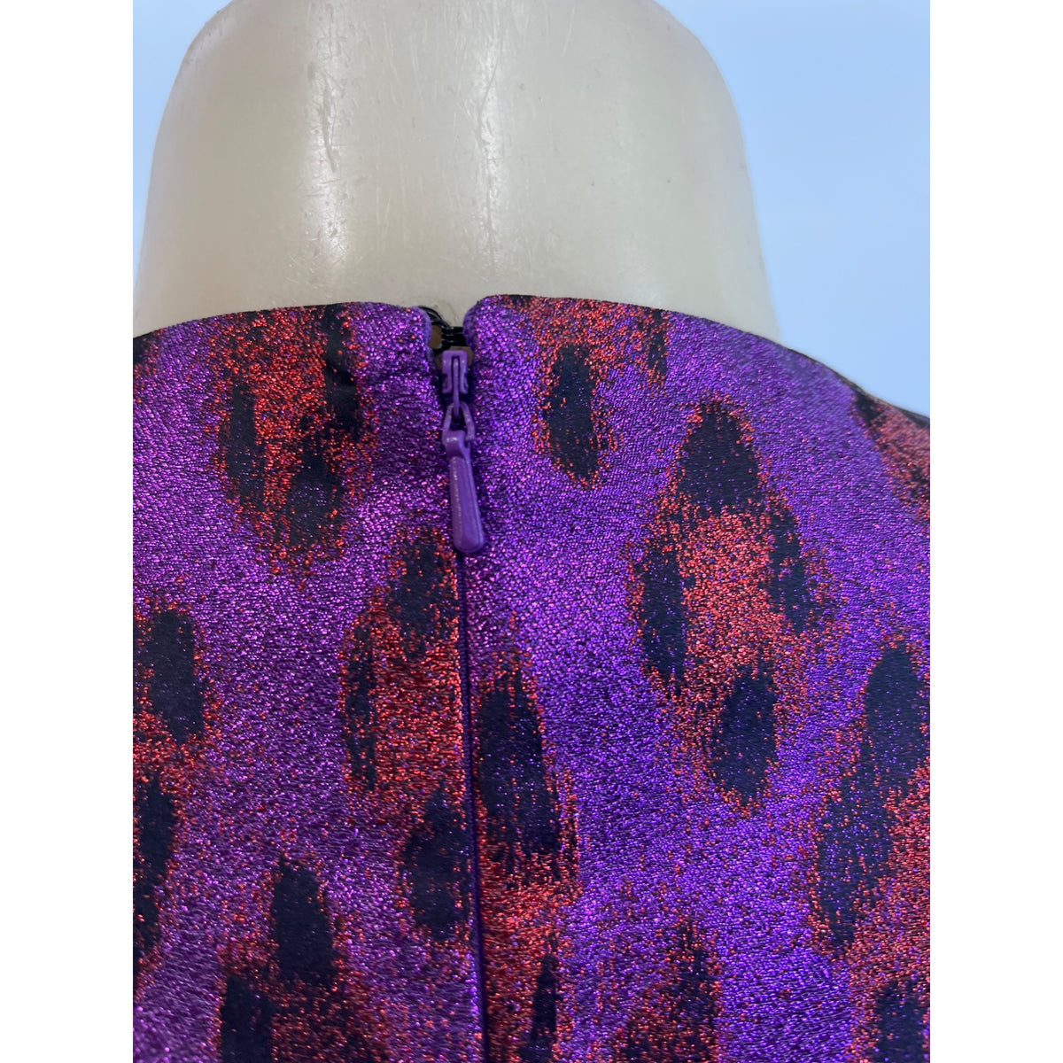 French Connection Women's Purple Leopard Print Sleeveless Dress Sz 8 - NWT