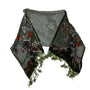 Women's One Size Velvet Silk Dream Keeper Collection Green Flower Beaded Stole