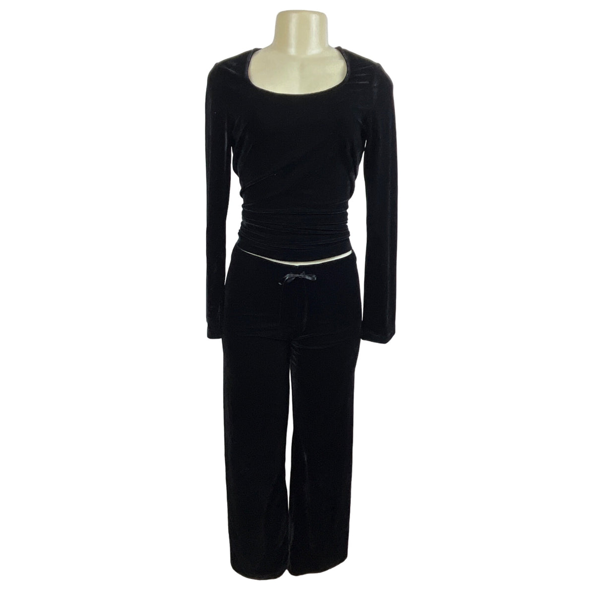 Pajamagram Long Sleeve Blouse with Black Pants Size S/M