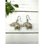 Silver Tone Elephant Earrings