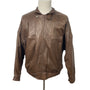 Vintage 80s Expedition by Robert Comstock Brown Pilot Leather Jacket Sz XL