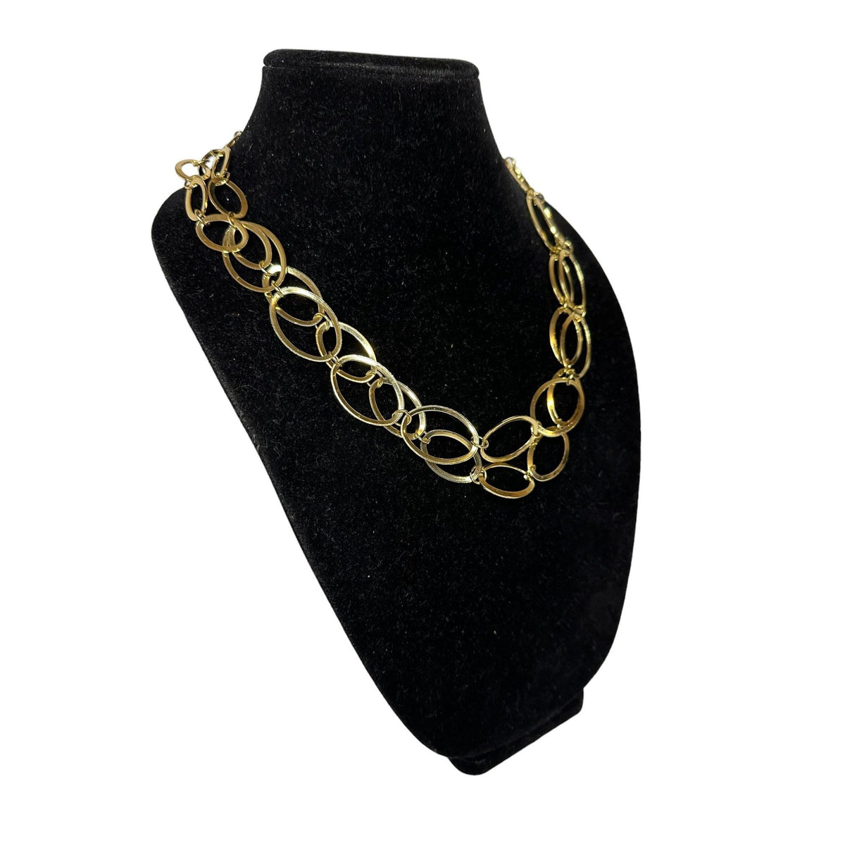 Gold Tone two strand Circle Necklace - 20in