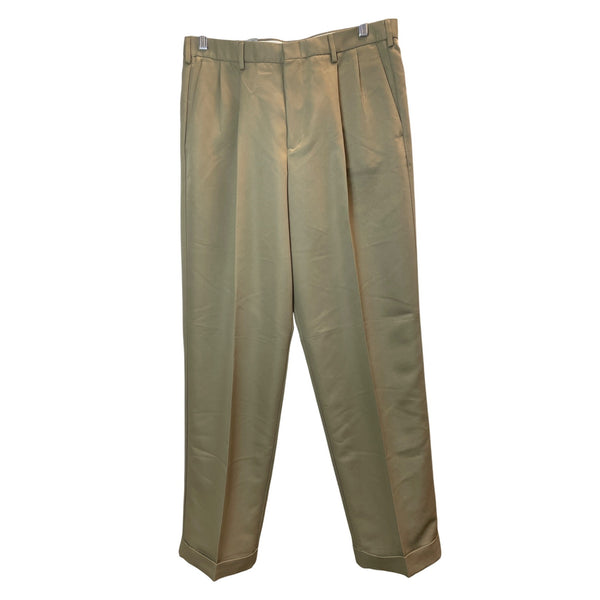 Dockers Mens Tan Relaxed Fit Pleated Dress Pants Pleated Size 33x34 - New