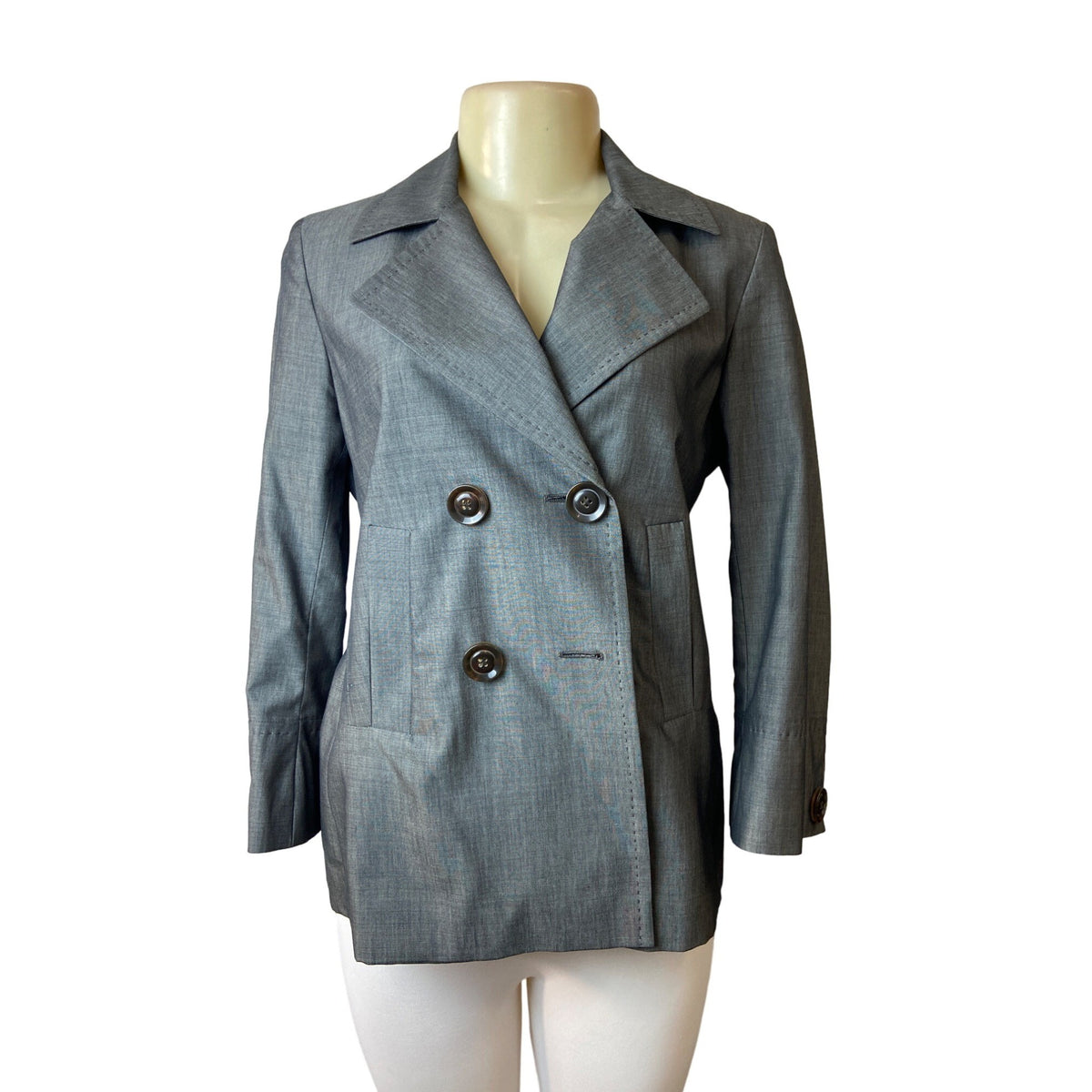 Gerard Darel Women's Grey Double Breasted Blazer Sz 36 (US 6) - NWT