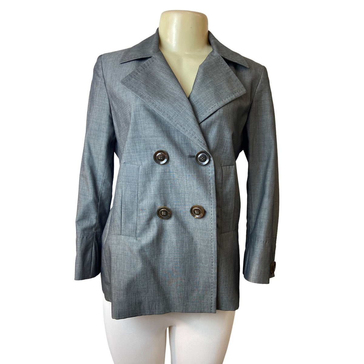 Gerard Darel Women's Grey Double Breasted Blazer Sz 36 (US 6) - NWT