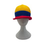 Crochet Bucket Hat Yellow Blue Red Striped Handmade Unisex