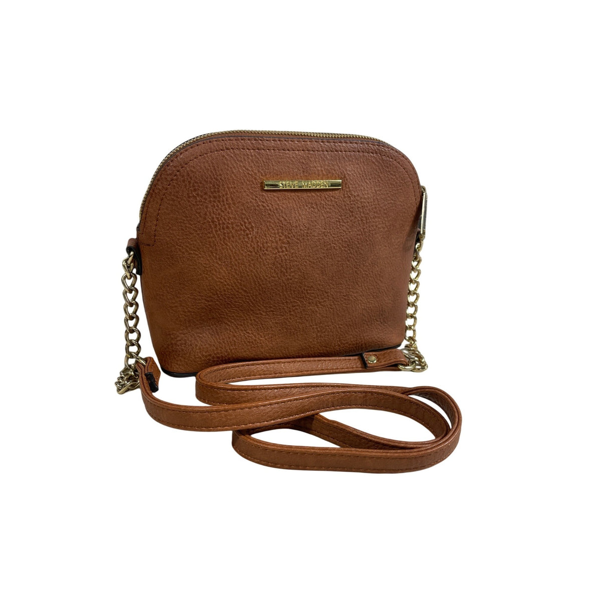 Steve Madden Women's Brown Faux Leather Crossbody Bag Sz S