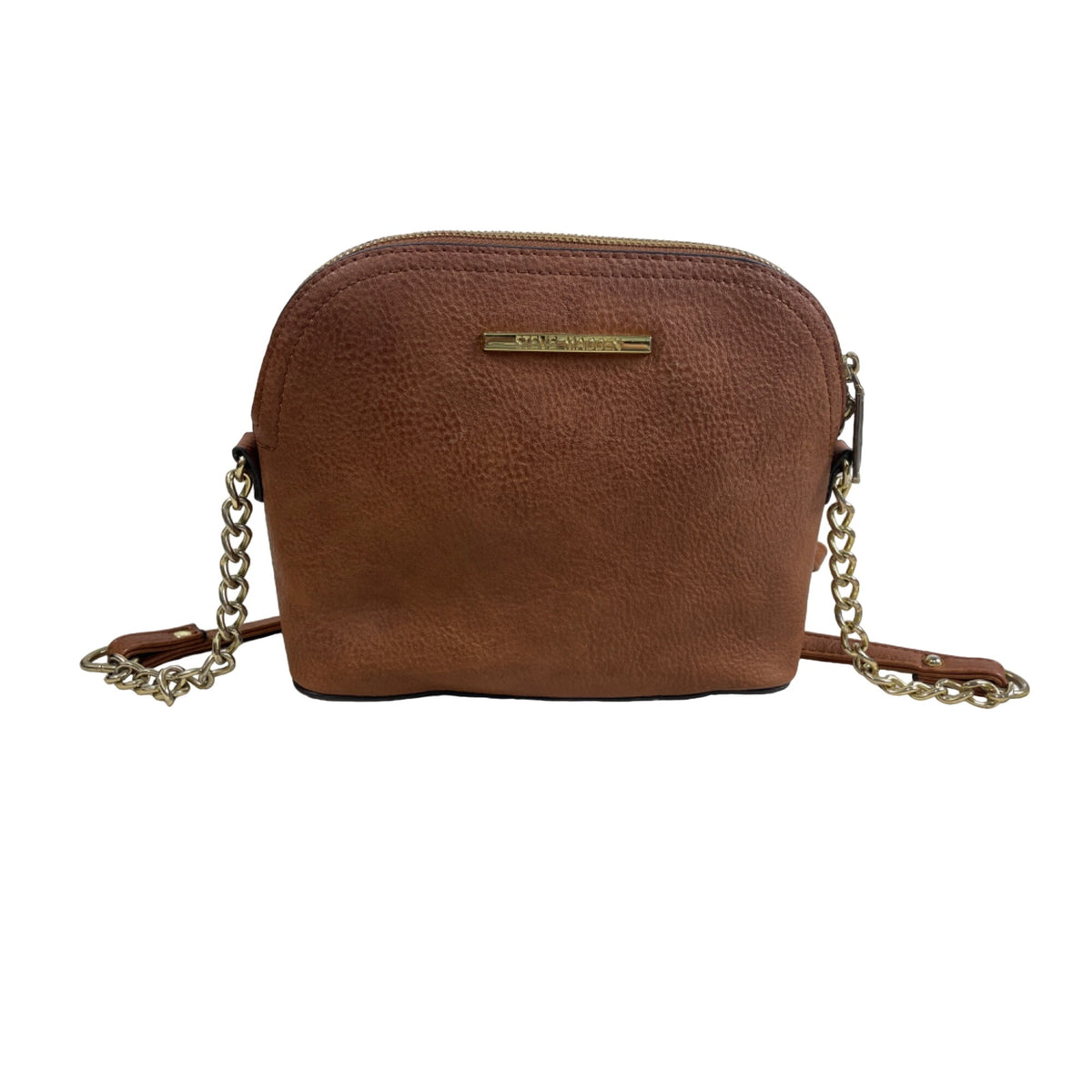 Steve Madden Women's Brown Faux Leather Crossbody Bag Sz S