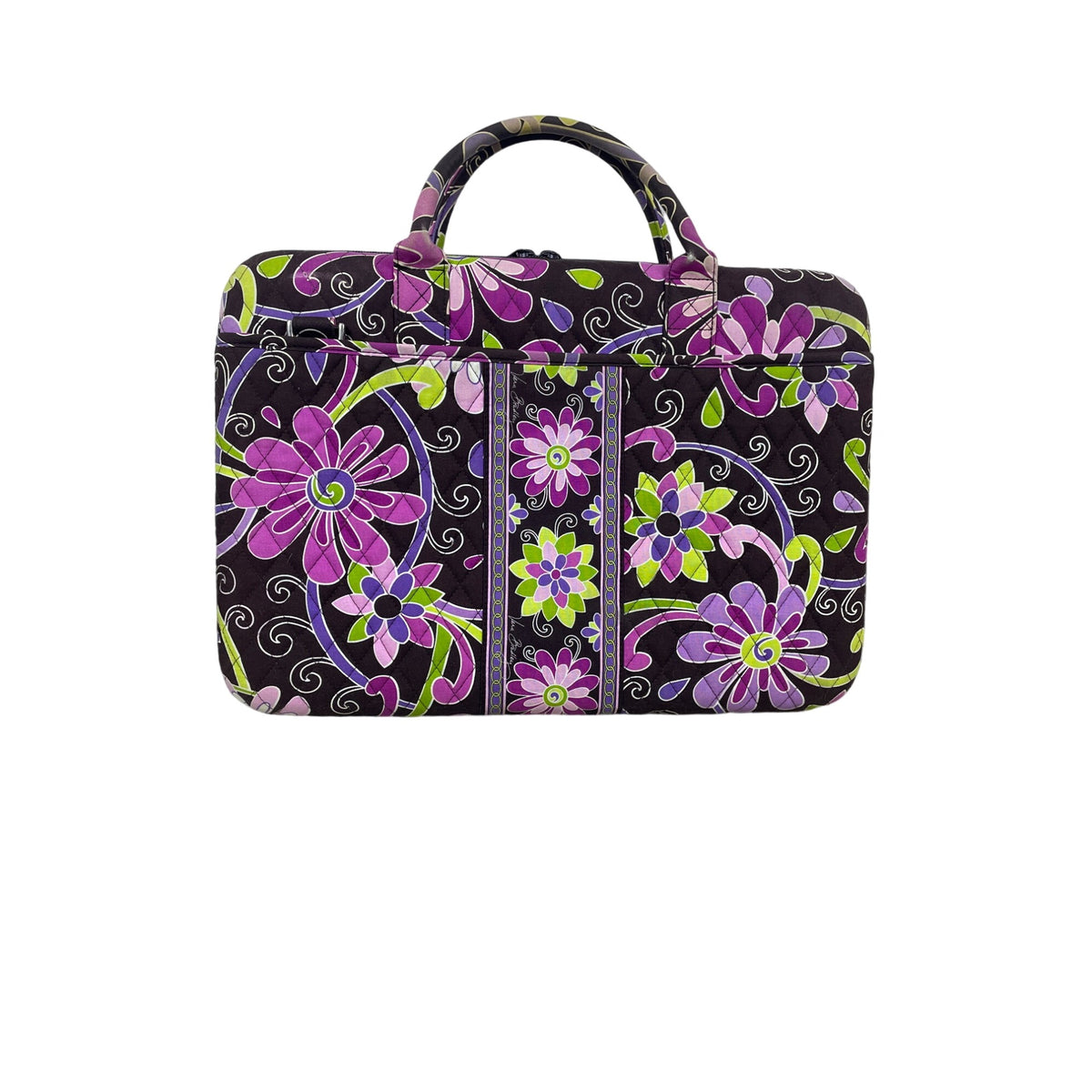 Vera Bradley Women's Brown Multicolor Floral Print Laptop Case Sz L