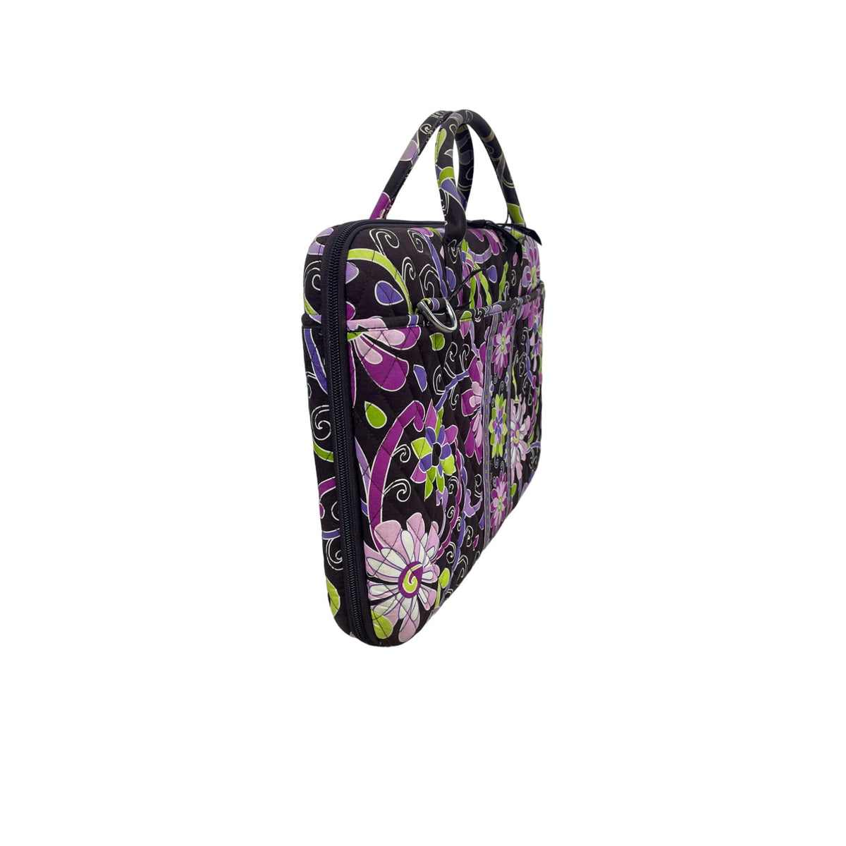 Vera Bradley Women's Brown Multicolor Floral Print Laptop Case Sz L