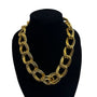 Women's Double Chain Loop Gold Tone Necklace  - 21in