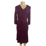 Kate Spade Women's Purple V Neck Long Sleeve Wrap Dress Sz S - NWT