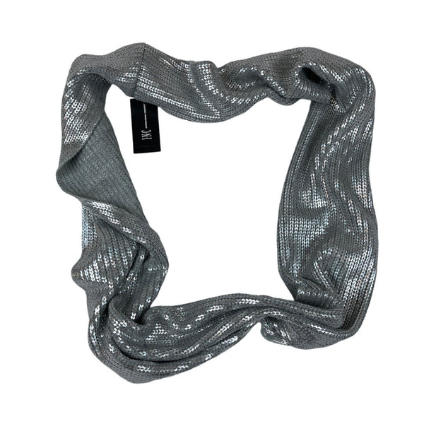 I.N.C  One Size Silver Sequin Metallic Scarf New