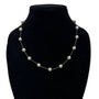 White Floating Faux Pearls Silver Tone Chain Necklace - 21.5in