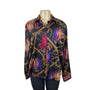 VTG Lauren Ralph Collared Long Sleeve Shirt With Colorful Saddle Print Sz XL