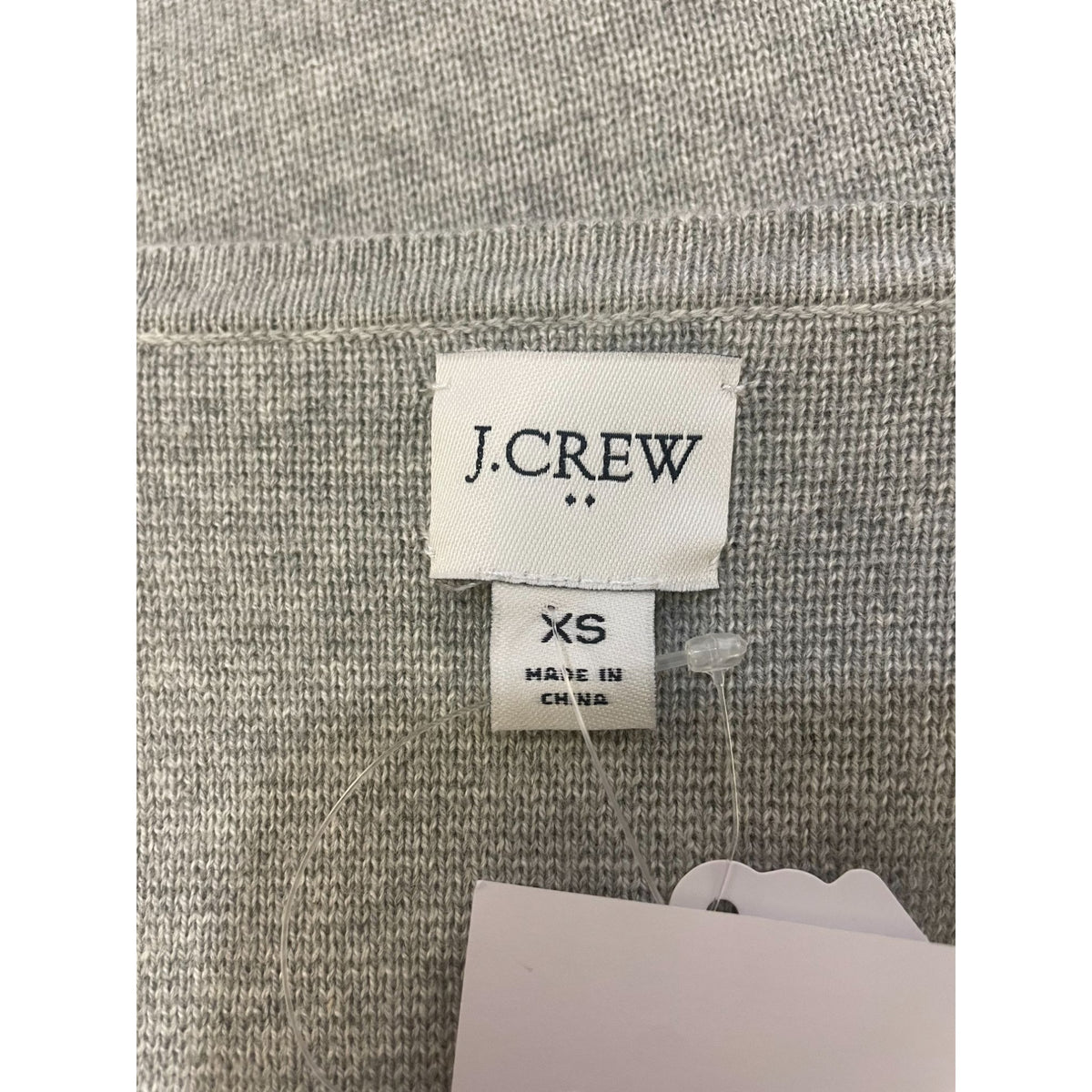 NWT J.Crew Cardigan Cotton Boho Light Grey Size XS Women's Sweater