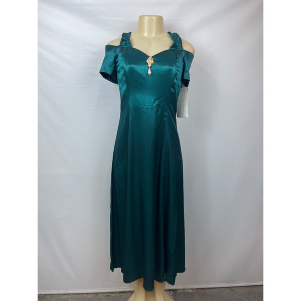 Scott Mclintock Women's Teal Evening Gown Maxi Dress Sz 8 - NWT