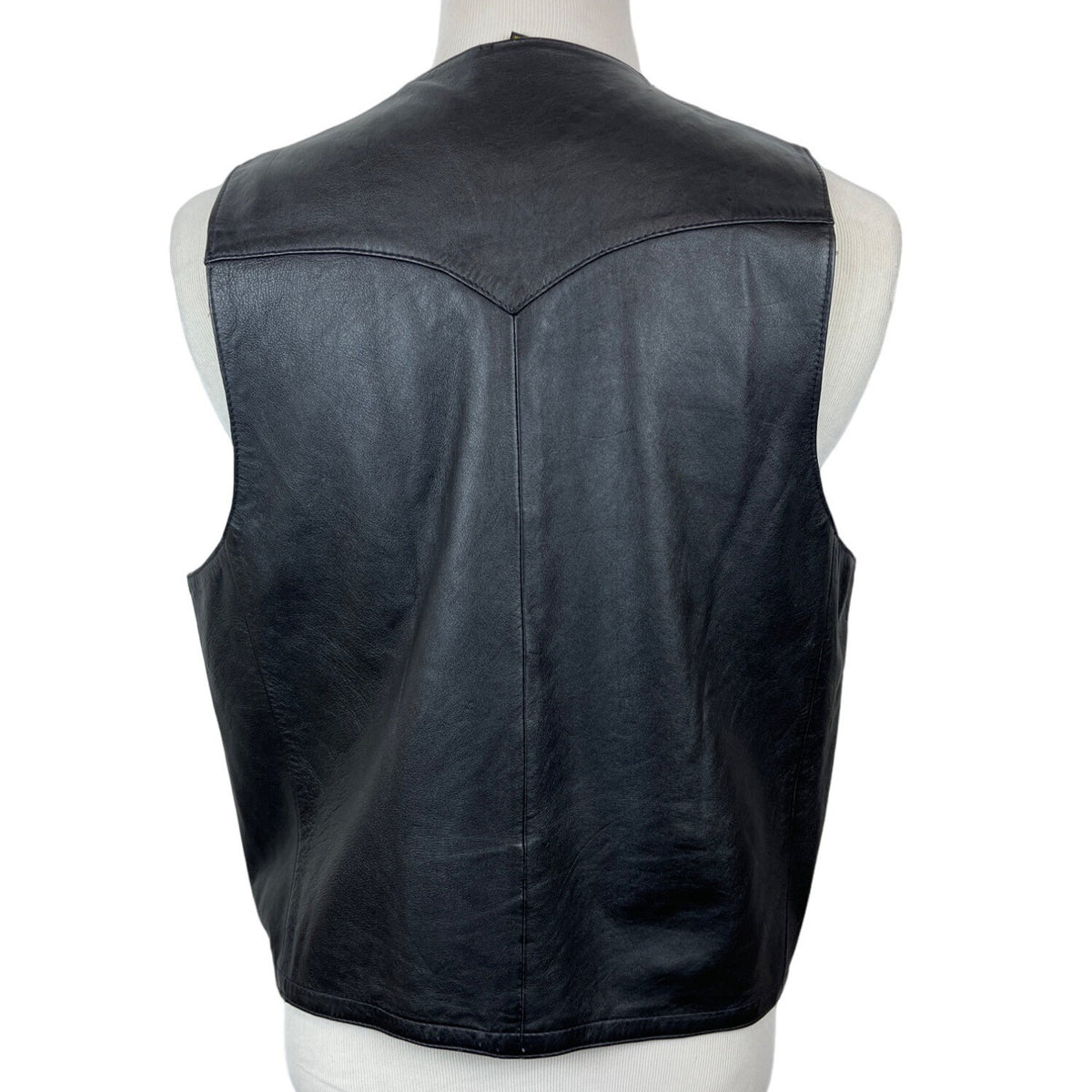 Scully Men's Black Leather Vest Sz 46 (US 36)