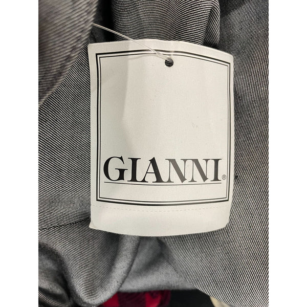 Gianni Women's Silver Pleated Dress Pants Sz 12 (EUR 42) - NWT