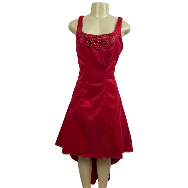 Nicole Hiller New York Women's Red High-low D Snack Dress Sz 10 (EU 44) - NWT