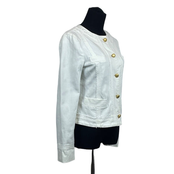 Armani Collezioni Women's White Jean Jacket Sz 38 (US 7)