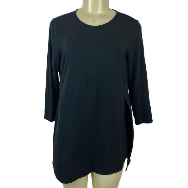 J. Jill Women's Black Shirt Tee Dress Sz S