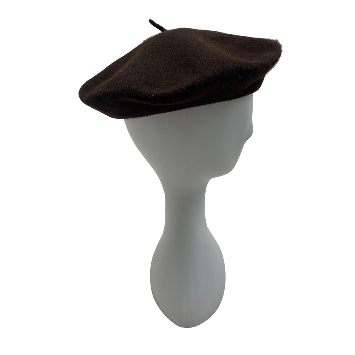 Handcrafted Beau Chapeau Wool Beret Hat In Chocolate Brown