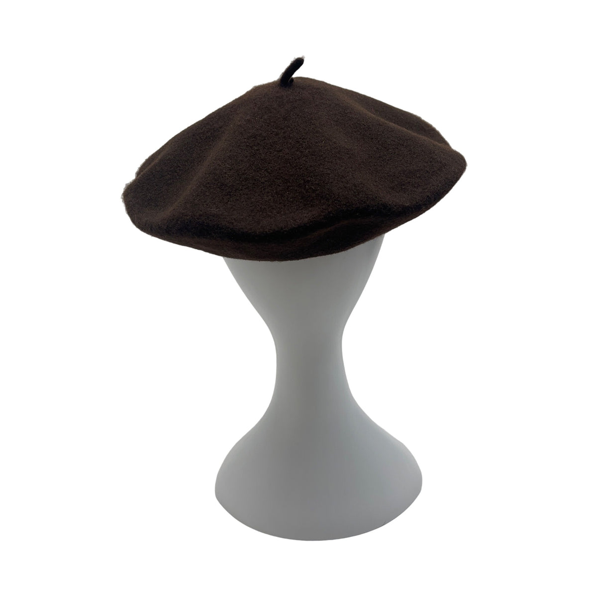 Handcrafted Beau Chapeau Wool Beret Hat In Chocolate Brown