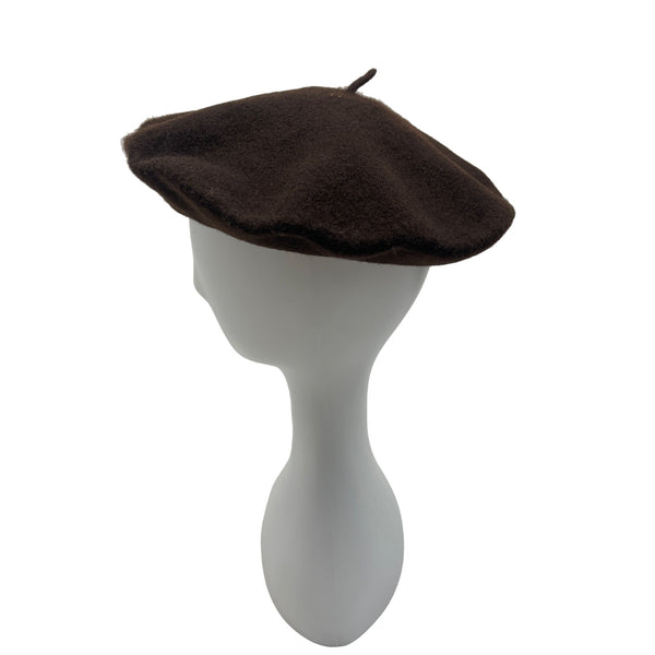 Handcrafted Beau Chapeau Wool Beret Hat In Chocolate Brown