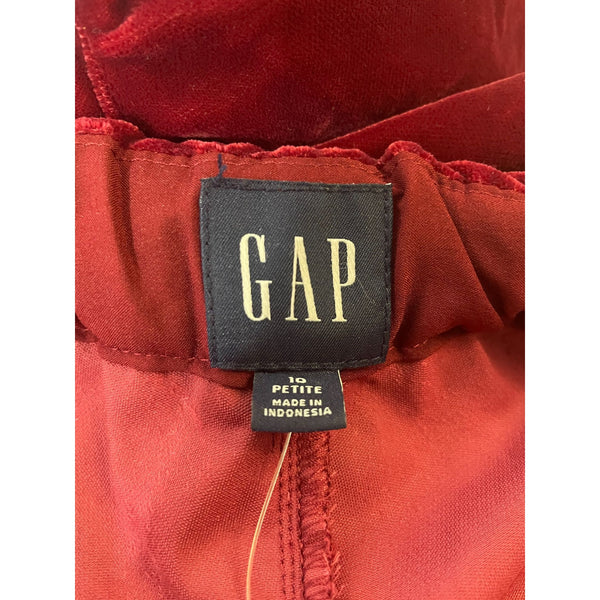 NWT GAP Straight Front Zipper Trendy Burgundy Size 10 Petite Women's Pants