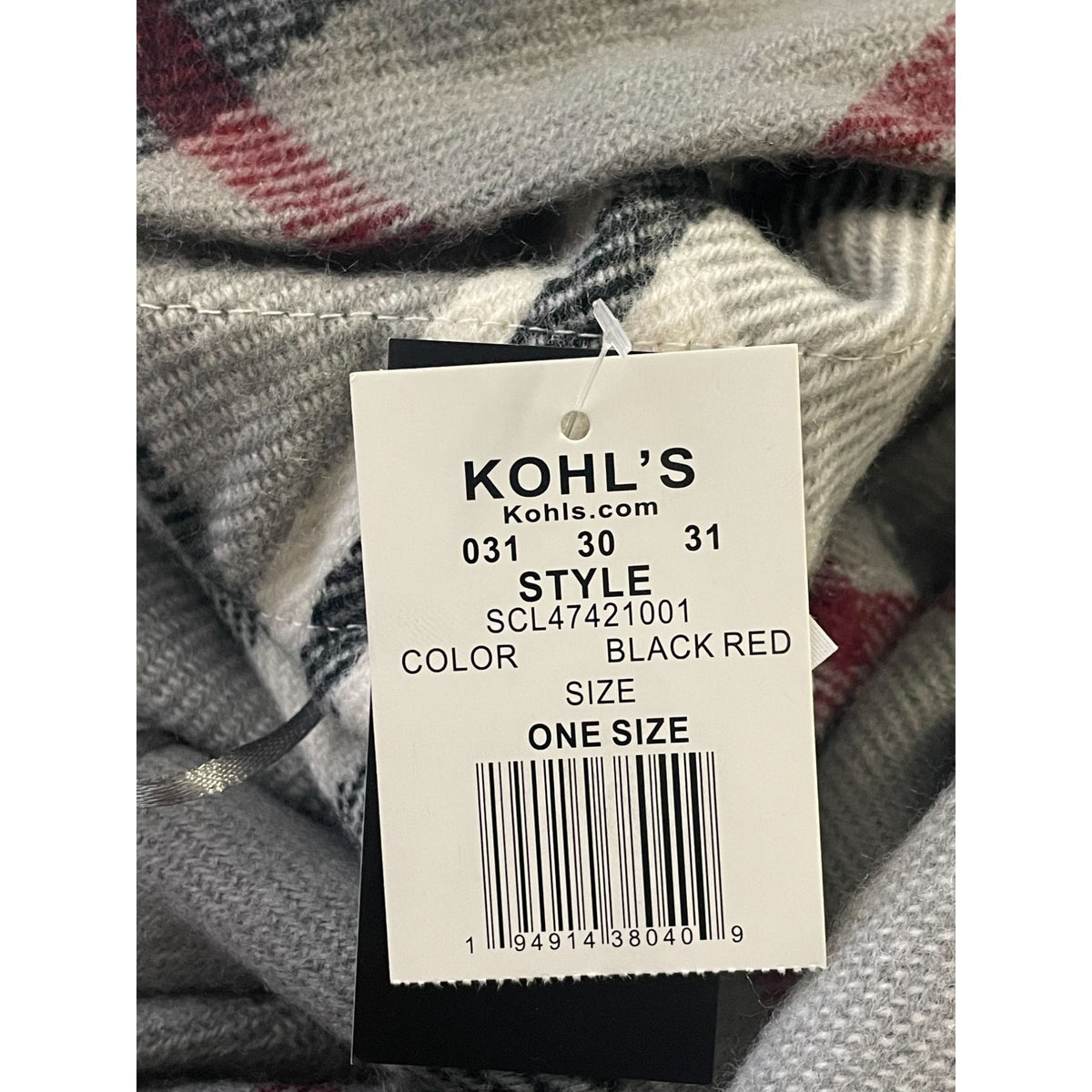 NWT Kohl's Cardigan Boho Black Gray One size Women's Sweater