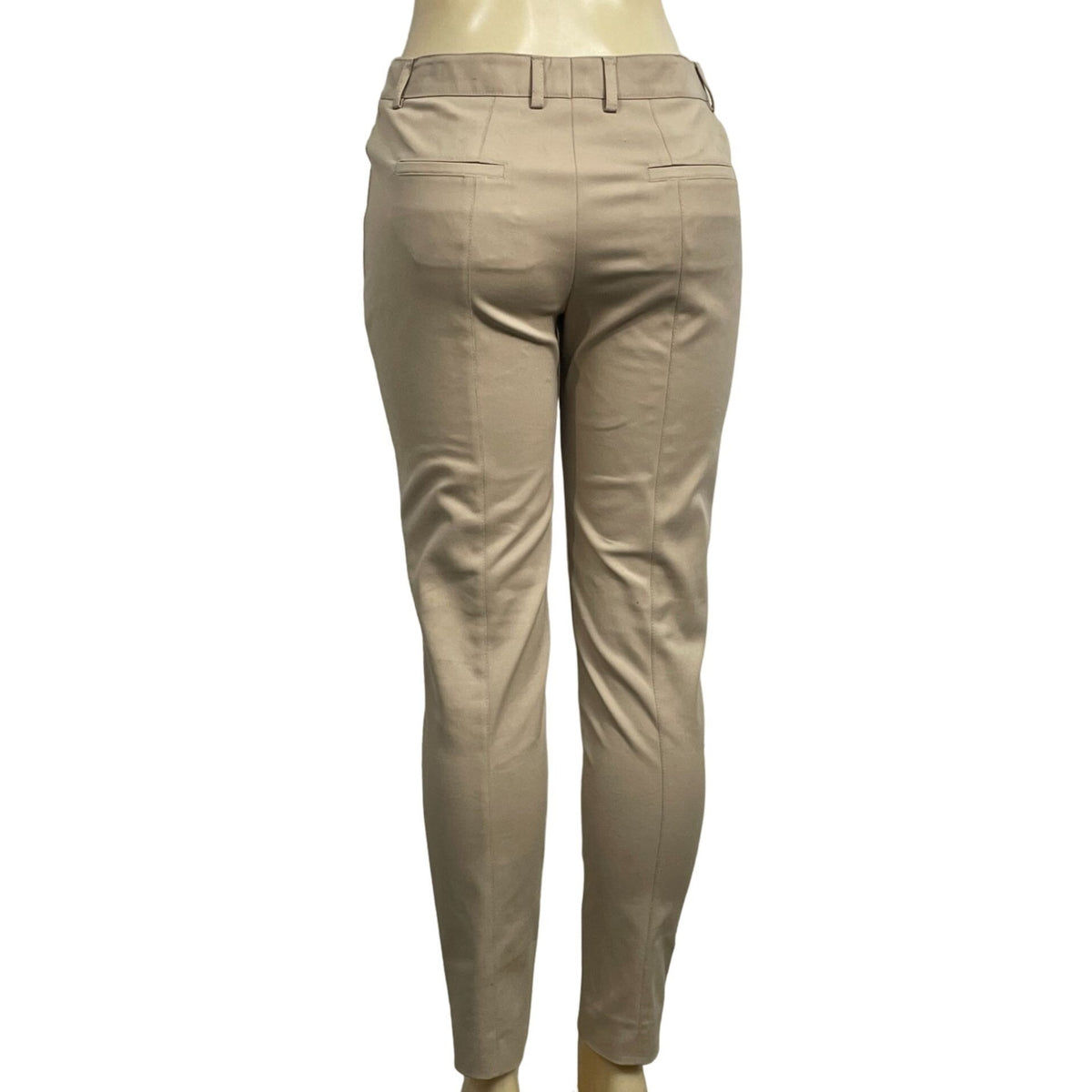 NWT AKRIS PUNTO Skinny Front Zipper Office Tan Size 8 Women's Pants