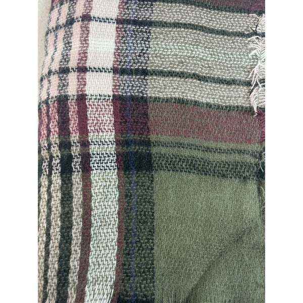 One Size Unisex Read To Wrap Warm Toned Colored Plaid Blanket Scarf New