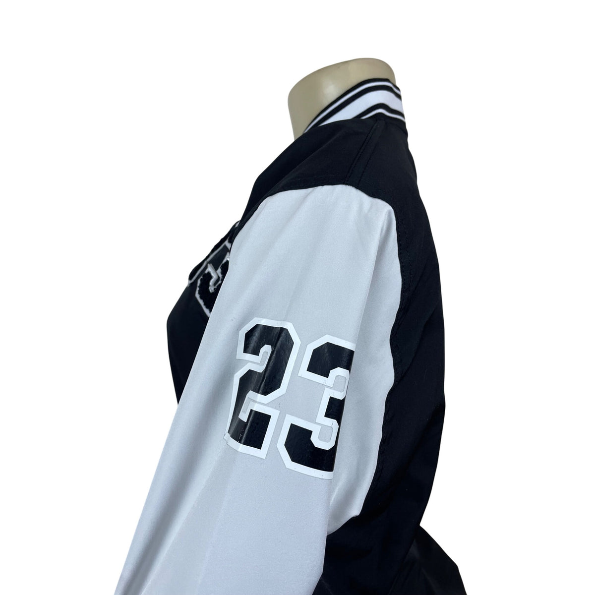 Seven Souls Black & White Varsity Jacket With Number 23 Design Closure Sz 18-NEW