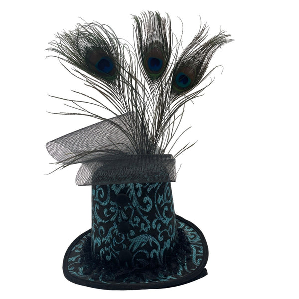 Women's Dark Turquoise Mini Top Hat