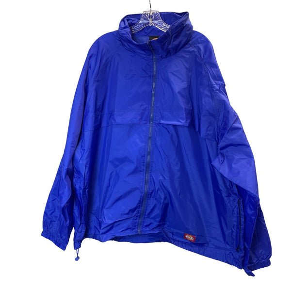 Dickies Blue Windbreaker Raincoat With Hood & Elastic Cuffs Sz 2X- Large- New