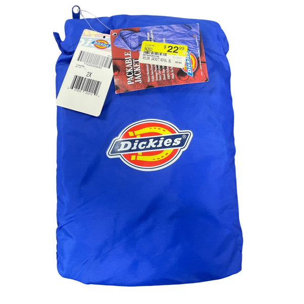 Dickies Blue Windbreaker Raincoat With Hood & Elastic Cuffs Sz 2X- Large- New